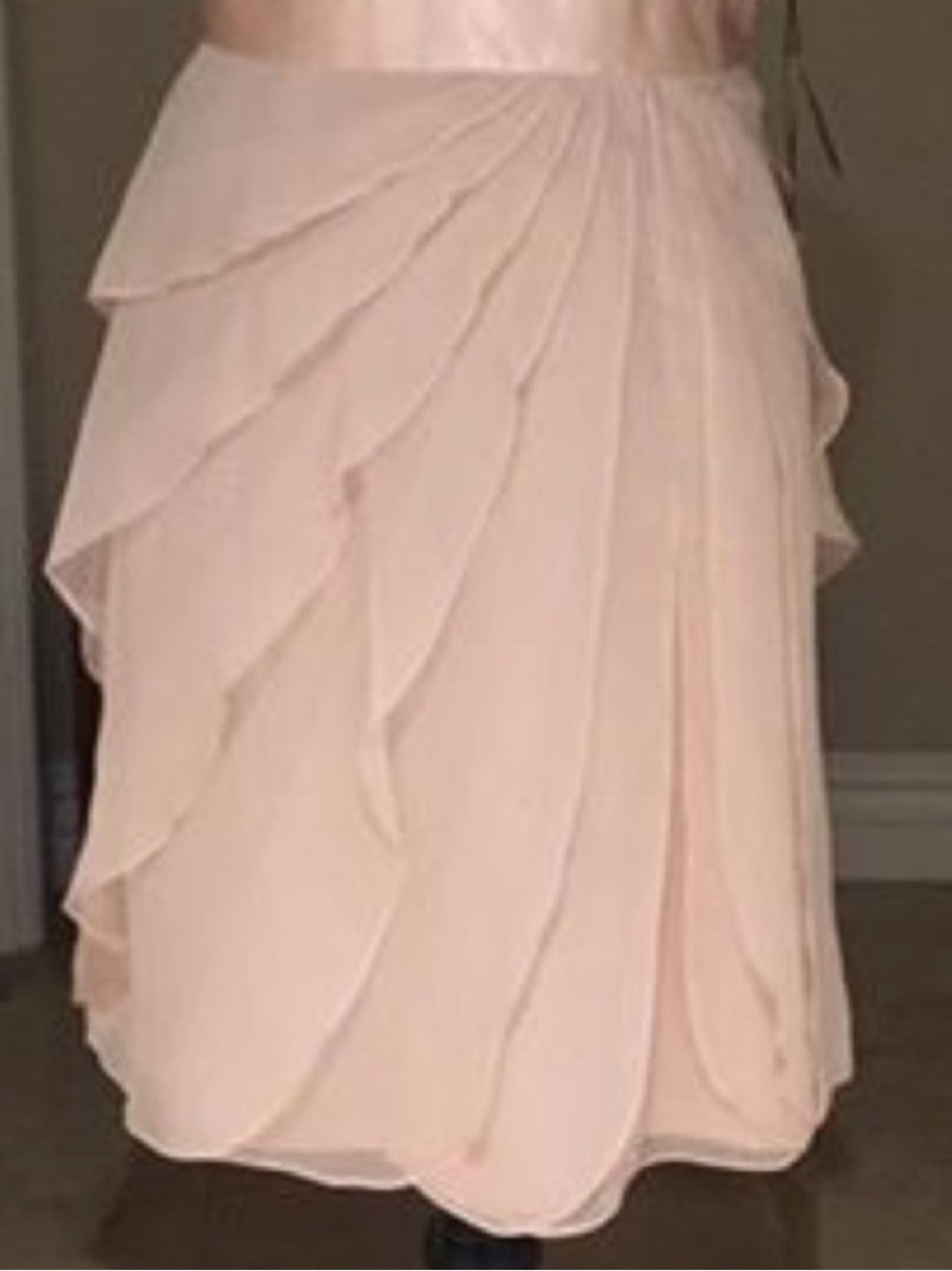 ✨ Adrianna Papell Blush One-Shoulder Cocktail Dress – NWT ✨ - Picture 4 of 6